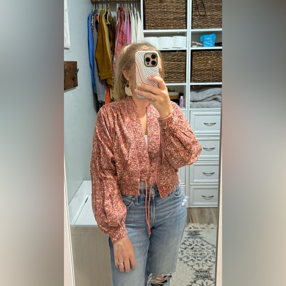 Free People Rosalina Floral Jacket in XS Brown - Picture 5 of 7